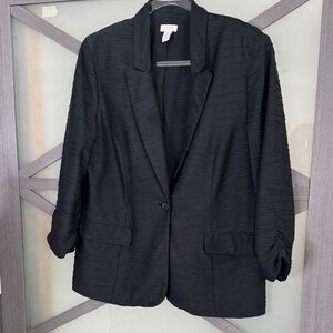 Chico's Black Textured Blazer